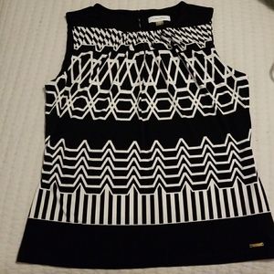 Calvin Klein Pleat Neck Blouse